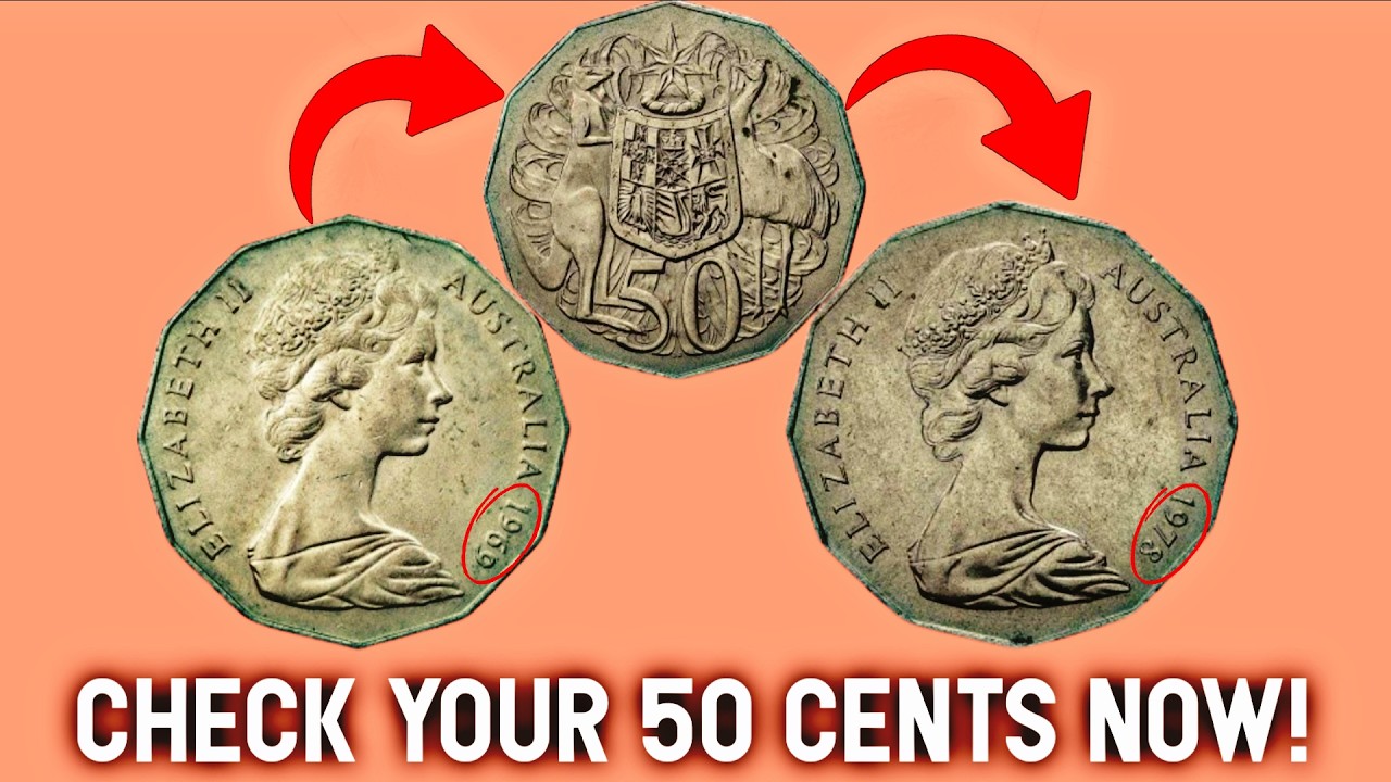 1969 & 1978 Australia 50 Cents Coins Worth $8,580? Rare Queen Elizabeth II Coins Value Revealed