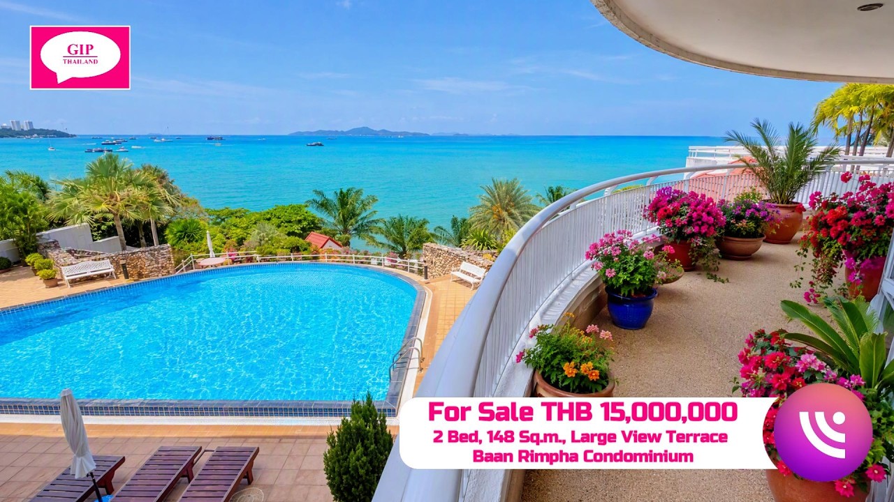 Baan Rimpha Condominium, Pattaya, Thailand, ฿15,000,000, 2 Bed, Foreign Quota Available, For Sale