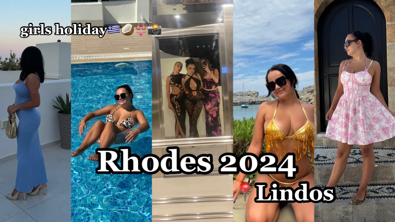 Rhodes Vlog 2024... Girls Holiday to Lindos, clubbing, relaxing, good food etc.