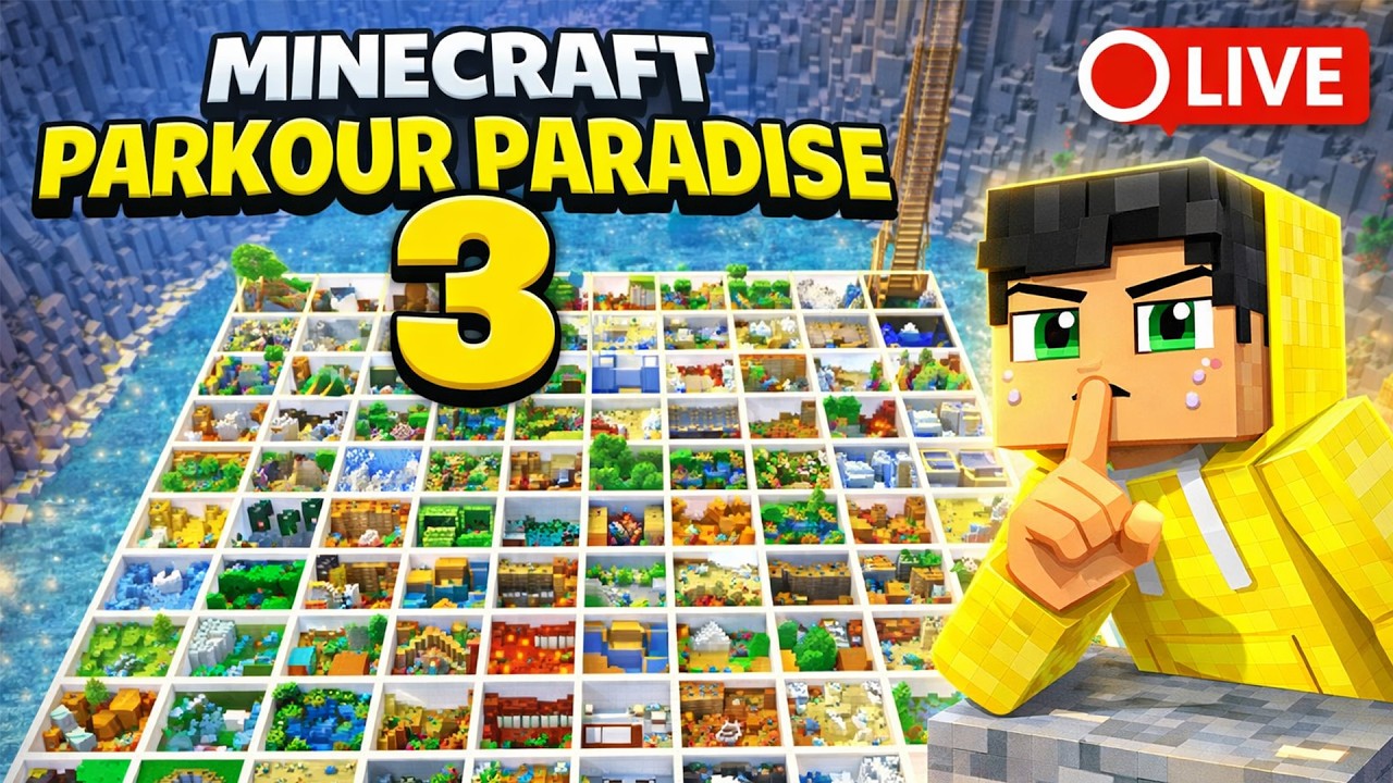 🔴MINECRAFT PARKOUR PARADISE 3 CHALLENGE