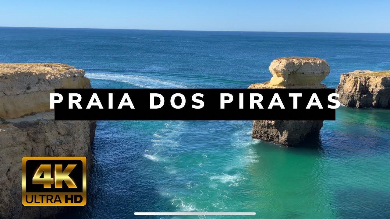 4K Paradise Beach Walk - Praia dos PIRATAS / PIRATE BEACH  - Portugal Beach - Algarve 2022