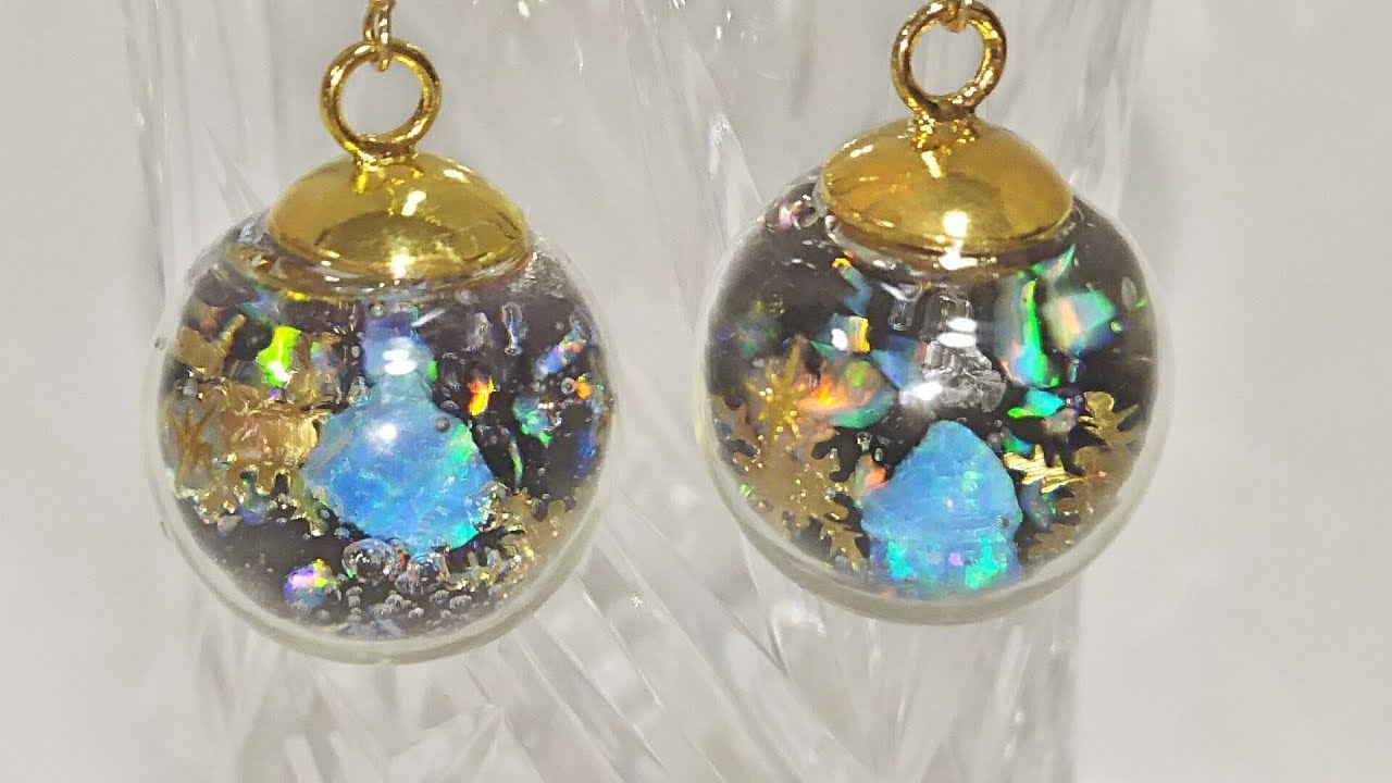 ＵVレジン  ガラスドームで雪景色作ってみた………よ(*σ´ｪ｀)σ  resin