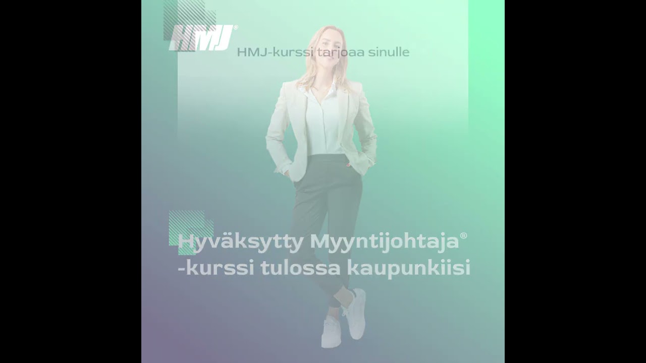 Tulossa: Hyväksytty myyntijohtaja (HMJ) -kurssi 5.5.-18.8.2026 HELSINKI 