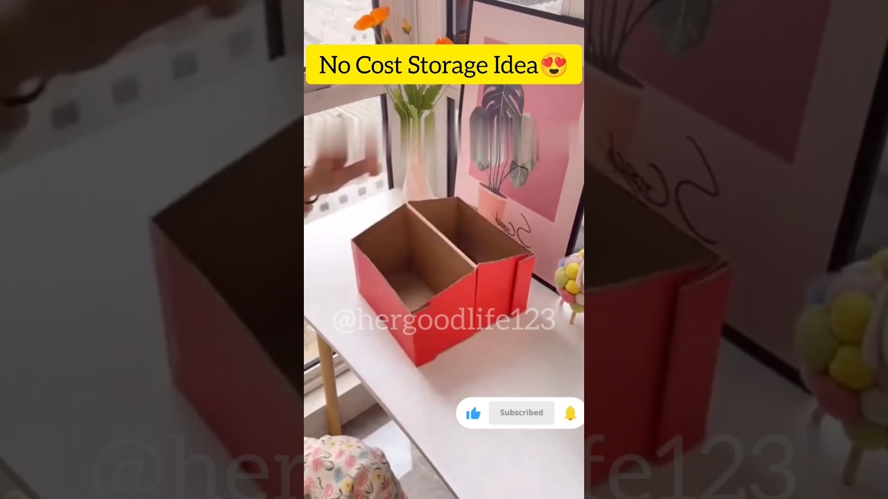 Best no Cost Storage Solution 😍 Shoe Box Refuse Idea  😱 #shorts