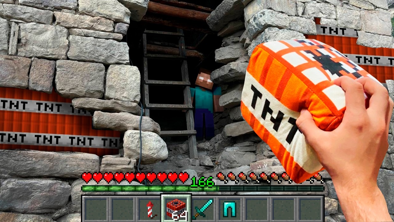 Minecraft in Real Life POV MOVIE | TNT TRAP FOR HEROBRINE in Realistic Minecraft FILM 創世神第一人稱真人版