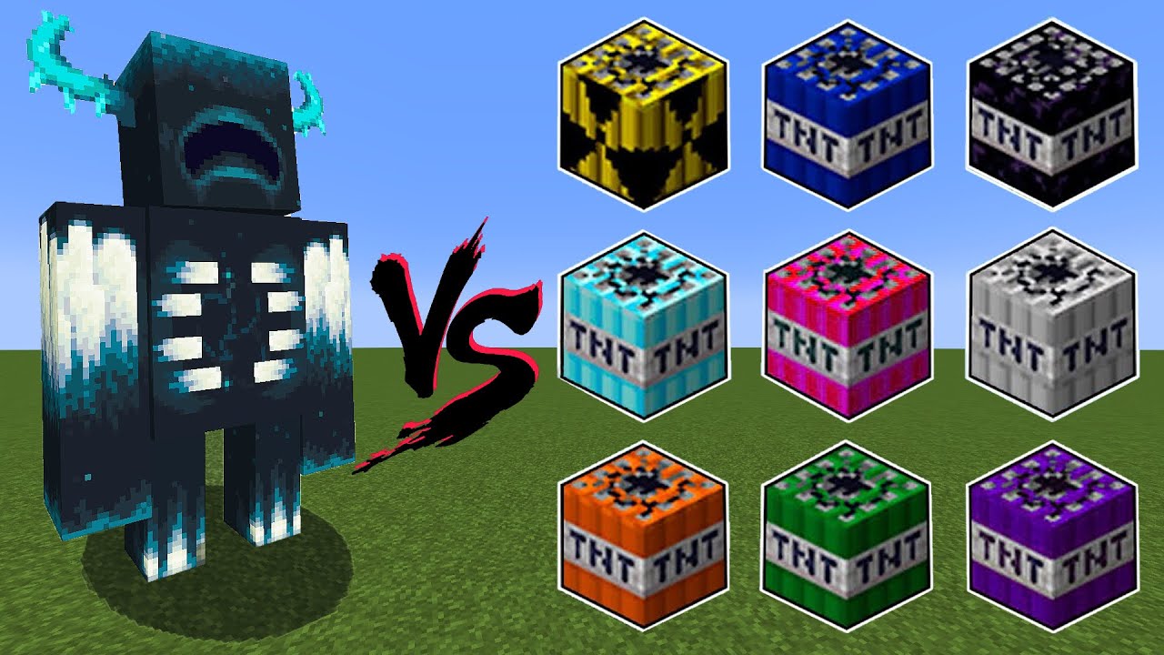 Can Warden Survive? Warden vs Powerful TNT vs Nuclear BOMB!