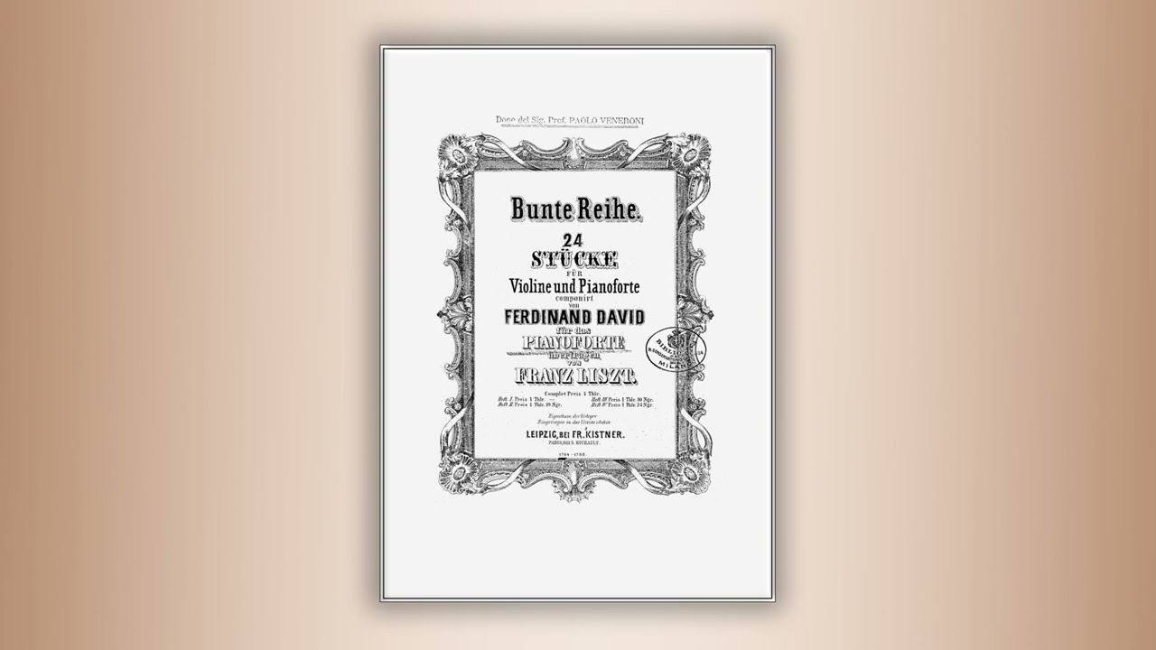 Romanze Nr.13 - Bunte Reihe - Ferdinand David - Classical - Midi - Piano