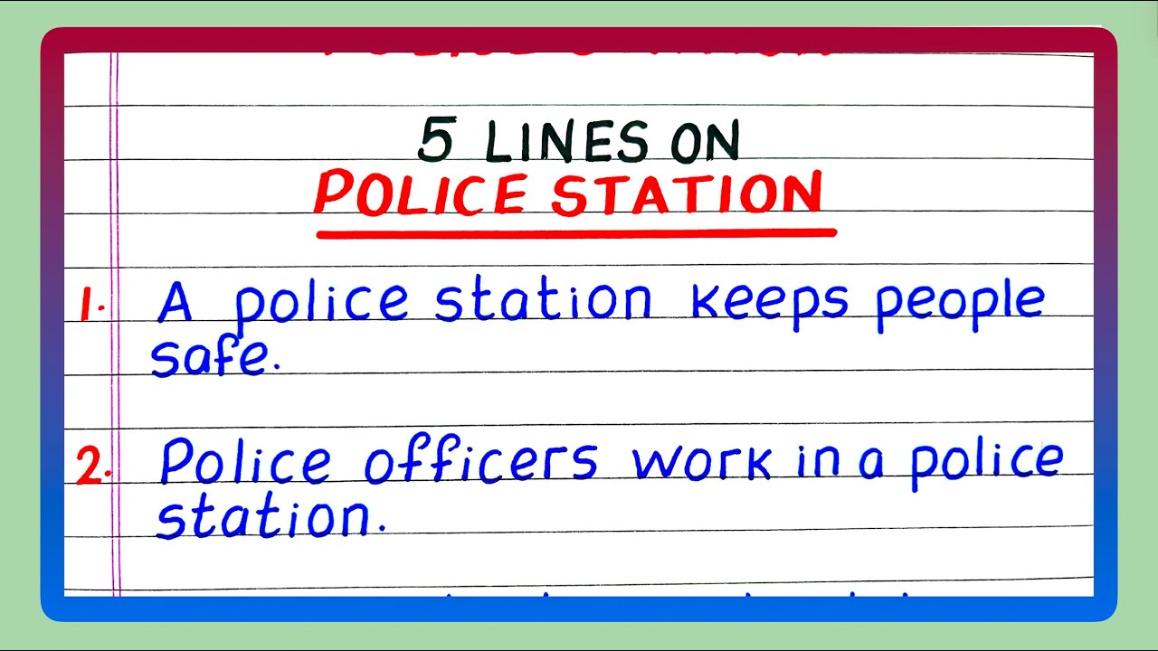 Few Lines on Police Station | Five Lines on Police Station | 5 Lines about Police Station