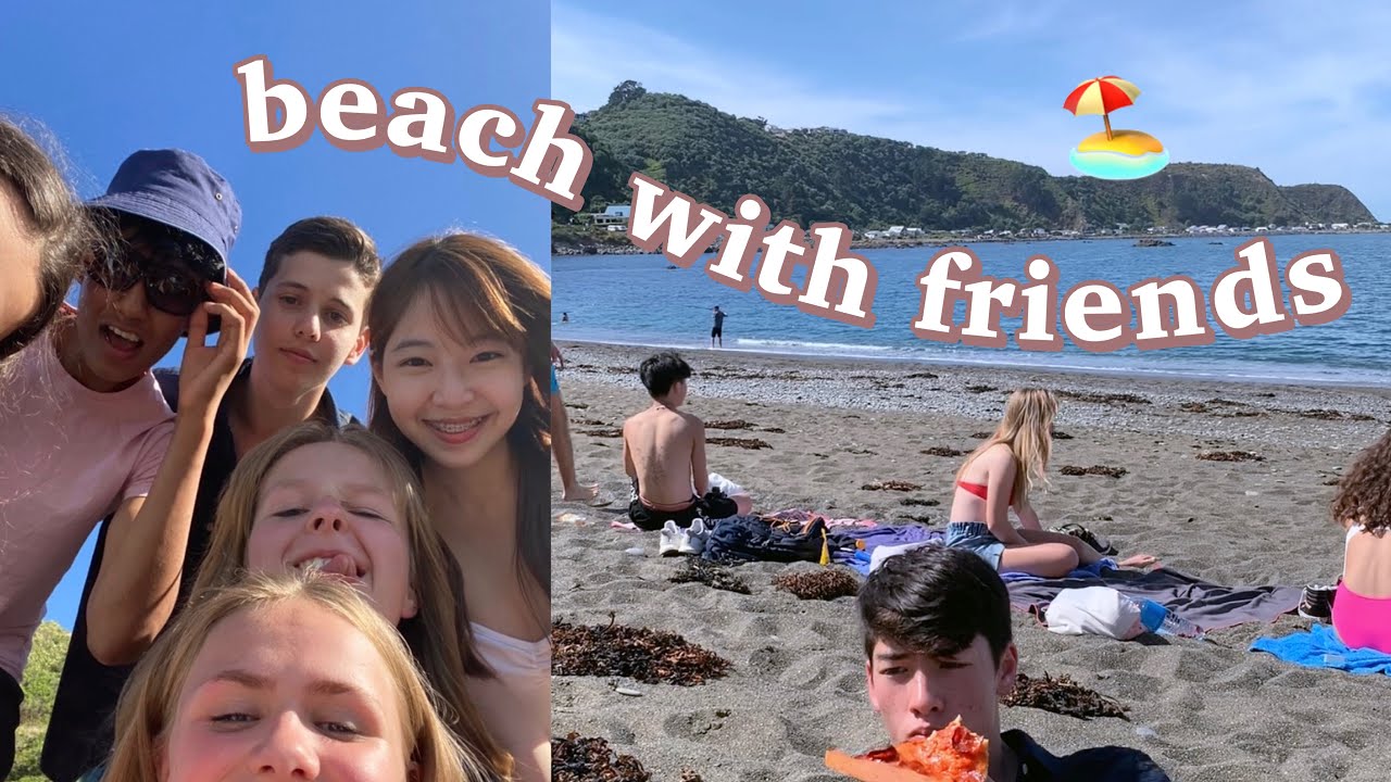 VLOG beach with friends! 🏖 | ไปทะเลกับเพื่อนในวันหยุด ที่นิวซีแลนด์!🇳🇿