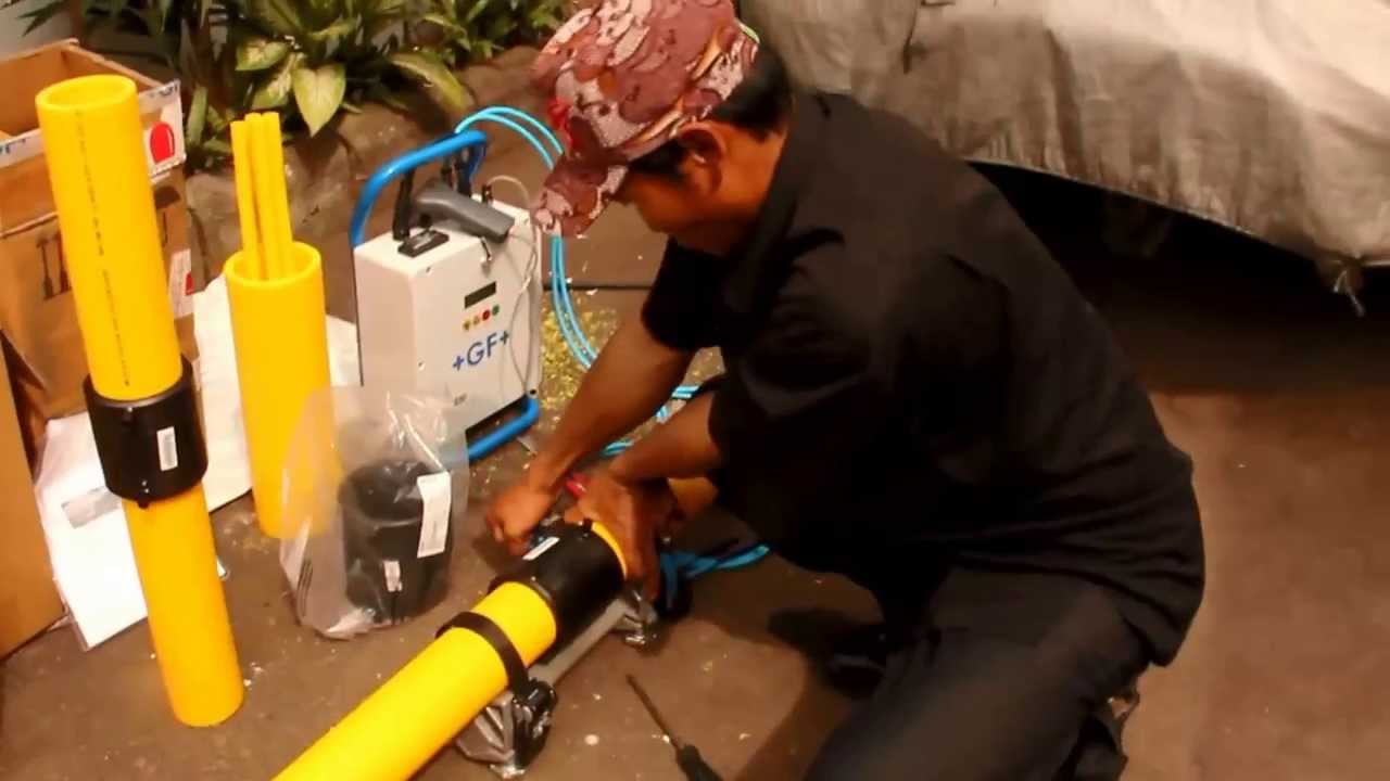 Cara menyambung pipa hdpe dengan mesin electrofusion