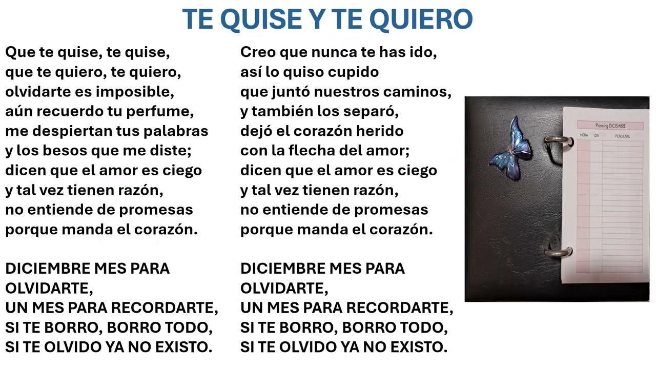 TE QUISE Y TE QUIERO
