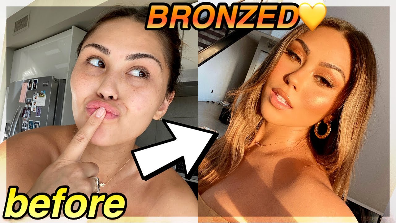 FULL COVERAGE ULTIMATE BRONZE GLOW MAKEUP TUTORIAL | Roxette Arisa