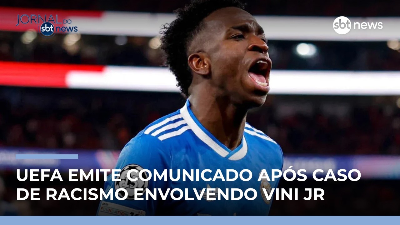 UEFA se manifesta após denúncia de racismo contra Vini Jr | #JornaldoSBTNews