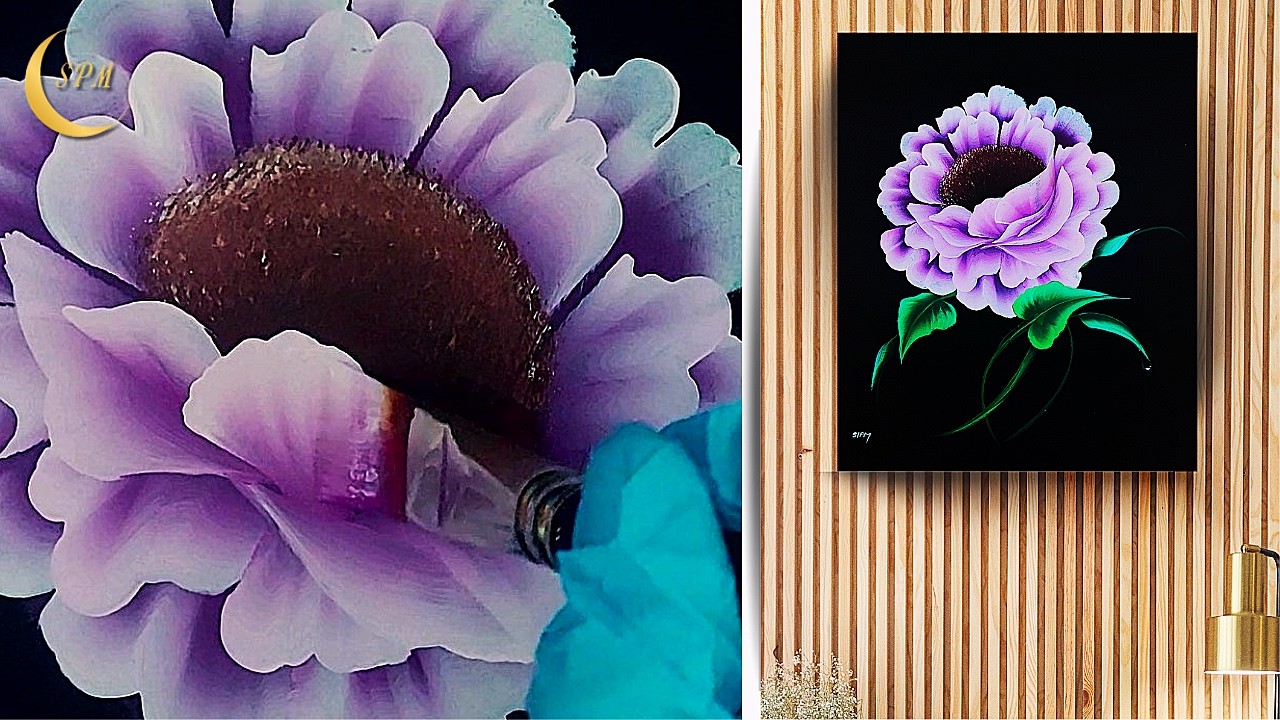 Grande fleur violette, tutoriel débutants