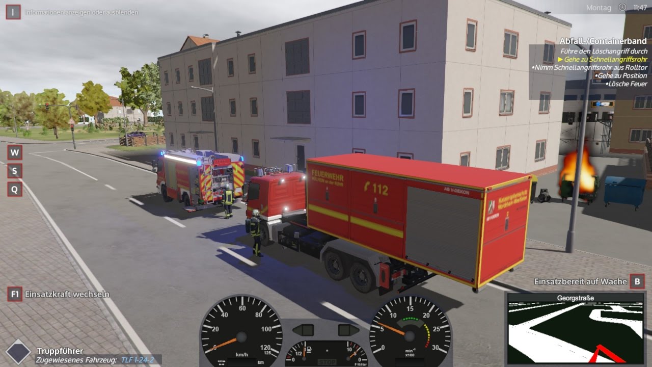 112 Feuerwehr Sim Wechselladerfahrzeug/ Löschwasserbereitstellung