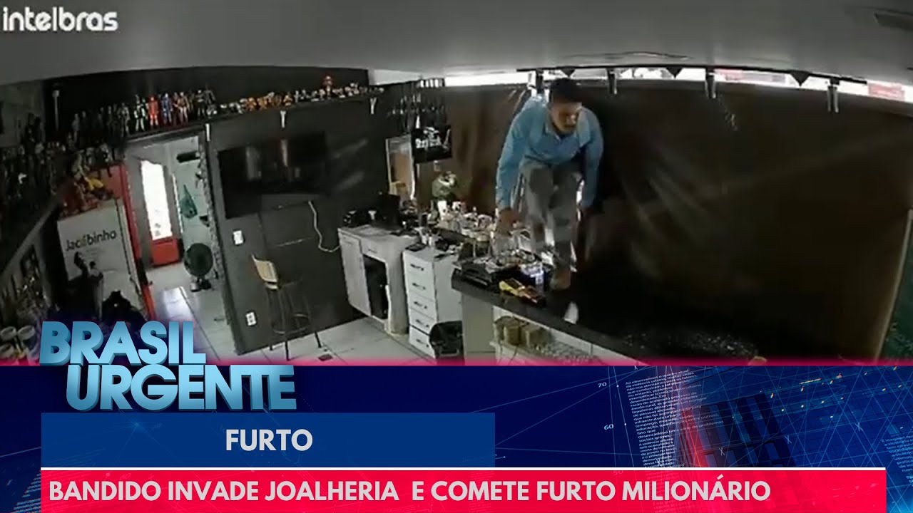 Furto milionário: quadrilha invade joalheria pelo forro e leva 10 milhões em joias | Brasil Urgente