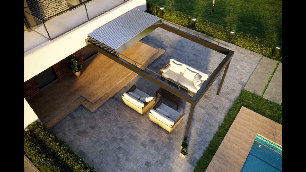 Pergola bioclimatica orientabile e retraibile 260P