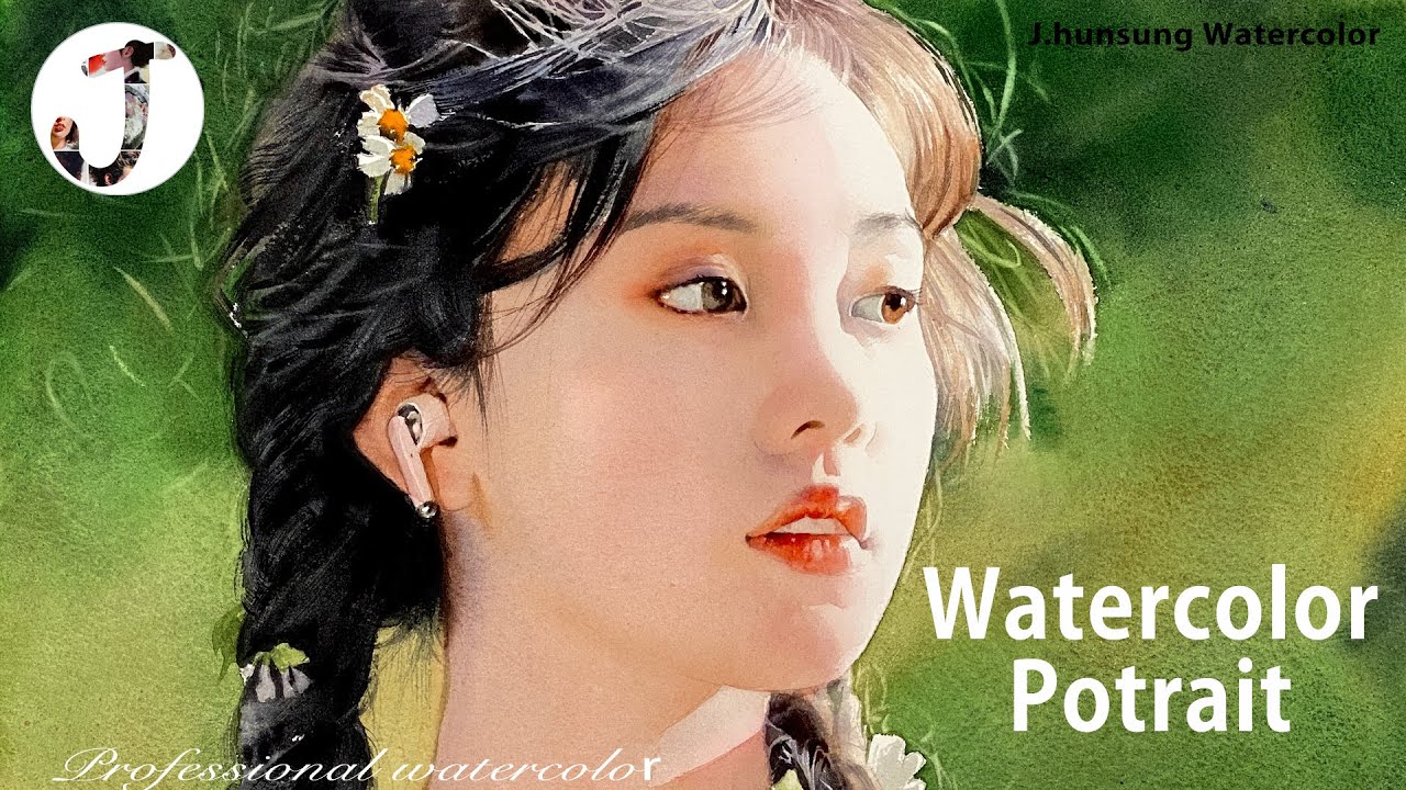 Watercolor portrait painting │ 인물수채화 초상화 수채화 │