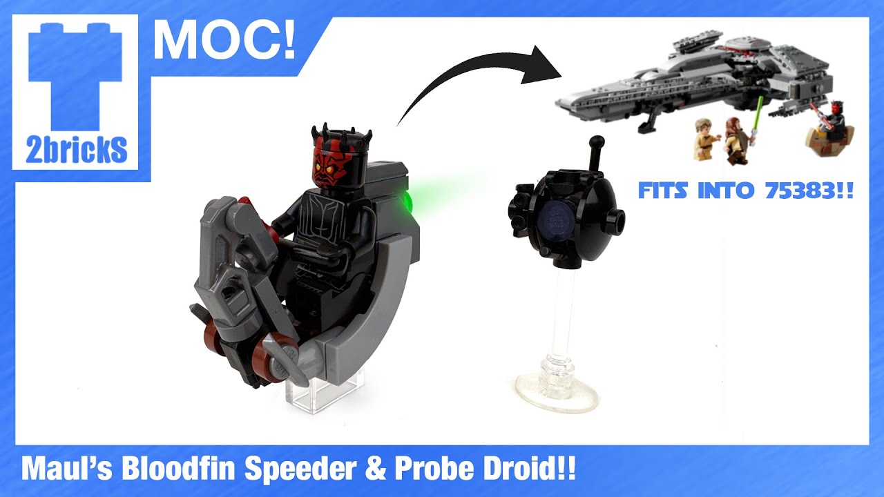 CUSTOM Maul's Speeder & Probe Droid (Set 75383 Expansion!)