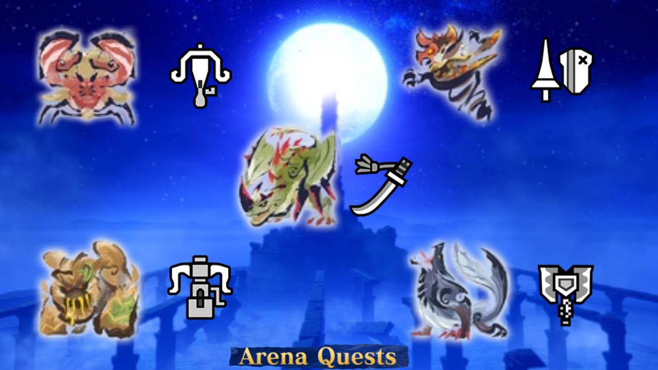 [MHRise Sunbreak NSW] Master Rank Arena Quests 1-5 Gameplay