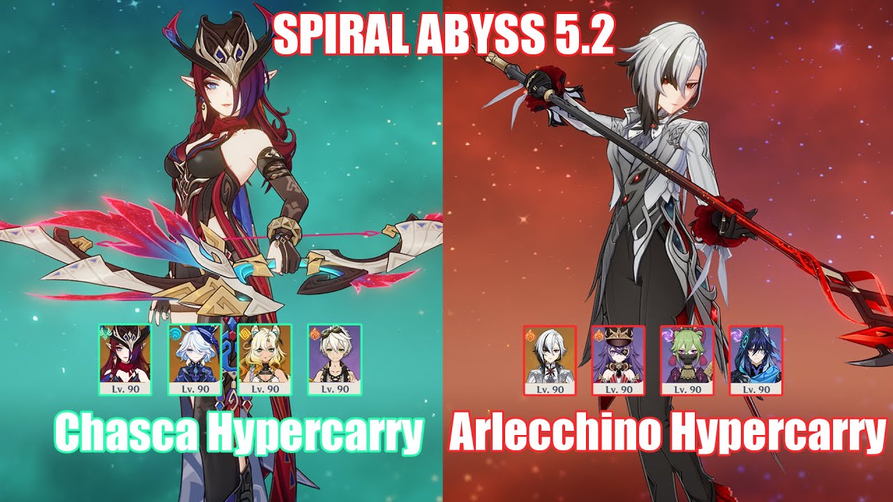 C0 Chasca Hypercarry & C0 Arlecchino Ororon Hypercarry | Spiral Abyss 5.2 | Genshin Impact
