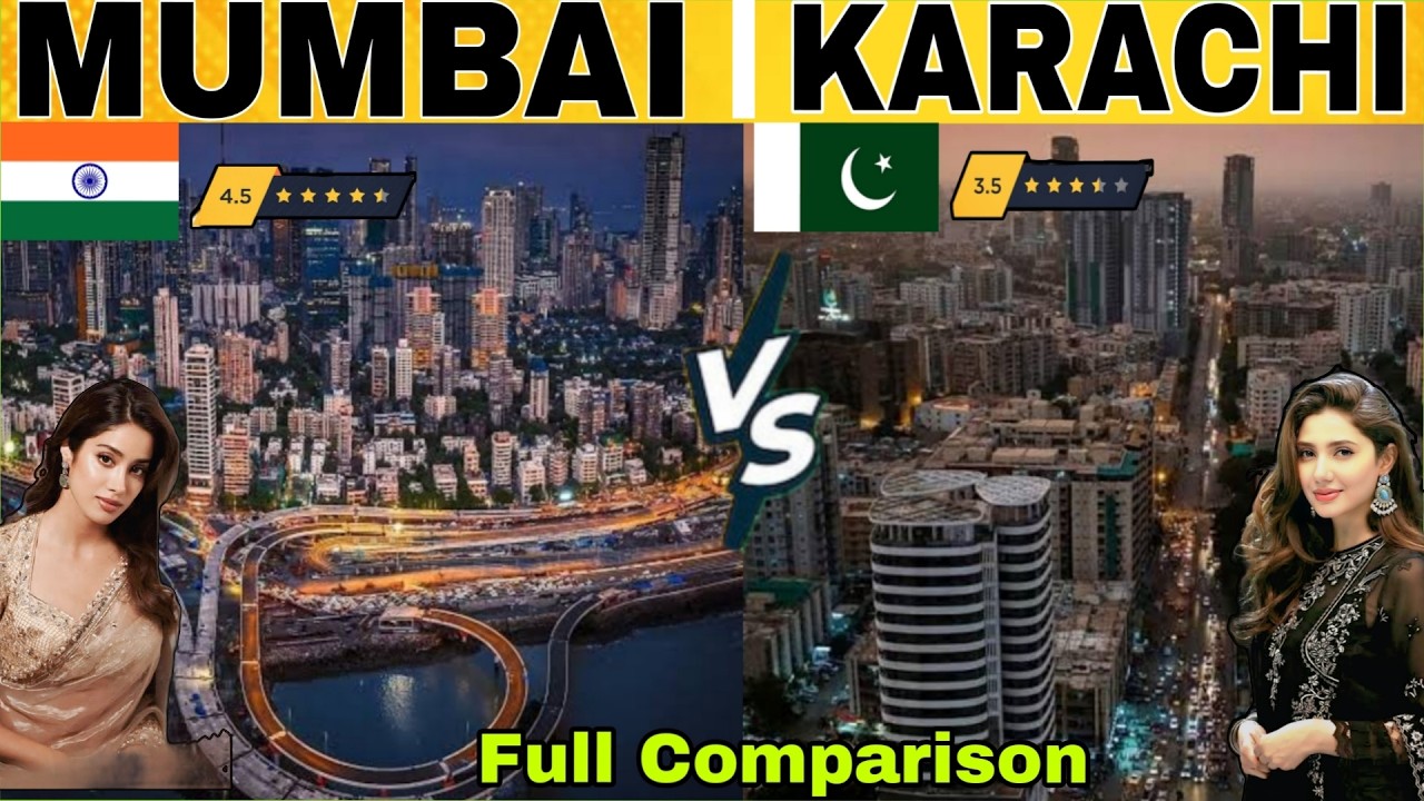 Mumbai vs Karachi Full Comparison -2025 | दो महानगरों की टक्कर | Karachi Vs Mumbai 🇮🇳🇵🇰