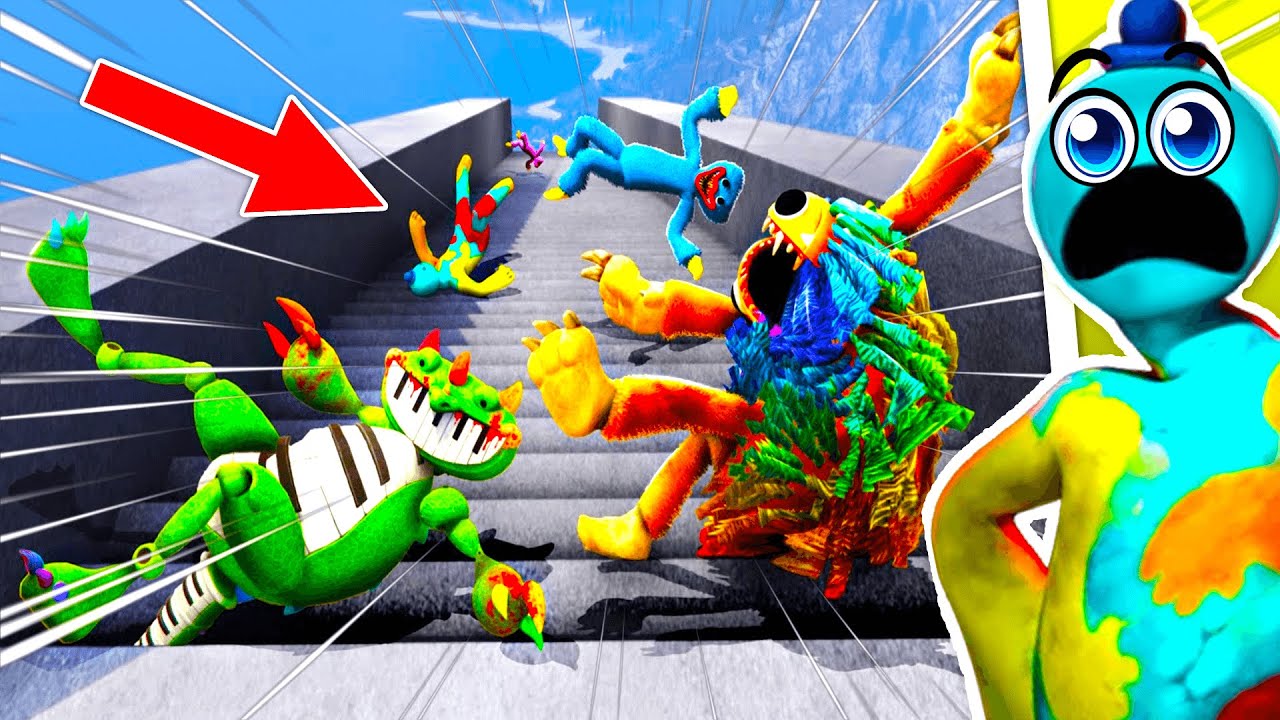 GTA 5 Poppy Playtime Squad RAGDOLLING and JUMPING Off Buildings! (HILARIOUS MODS)