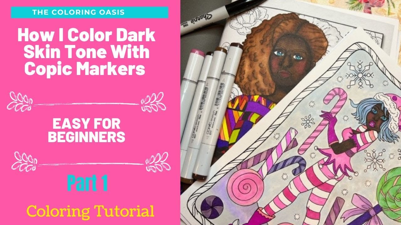 How to Color Dark Skin Tone with Copic Markers | Intro to Coloring Skin Tutorial | Damita Victoria
