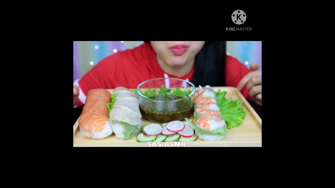 Mukbang Salmon Sashimi, Shrimp and Vietnamese Ham || @sasittube