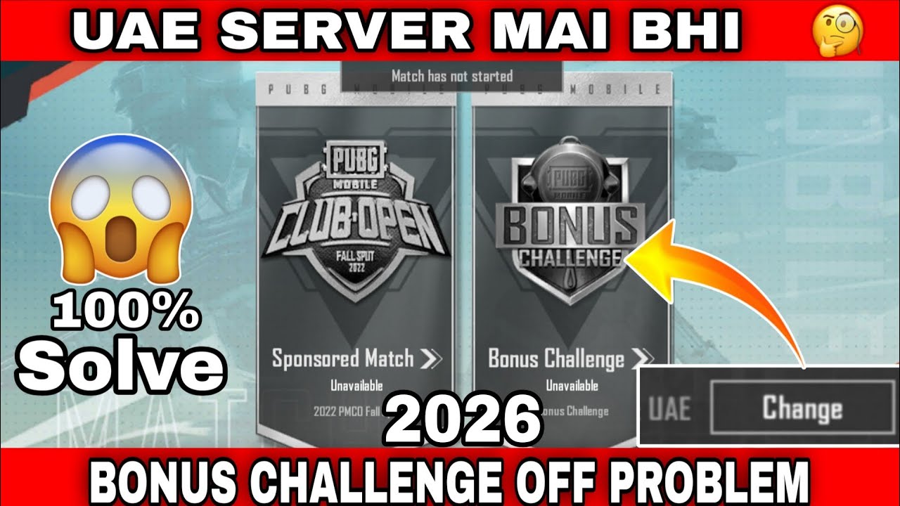 Uae Server Honi Ke Baad Bhi Bonus Challenge Off Problem 100% Solve 2026