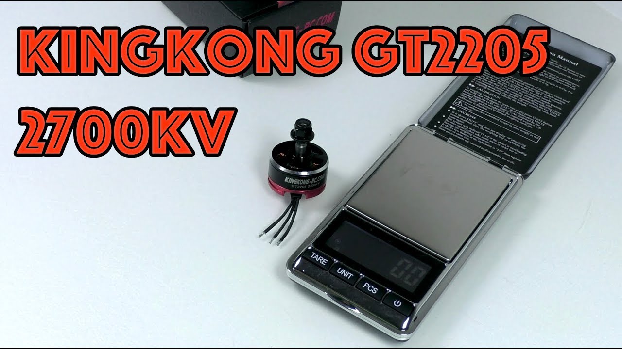 Тест мотора Kingkong GT2205 2700KV замеры тяги