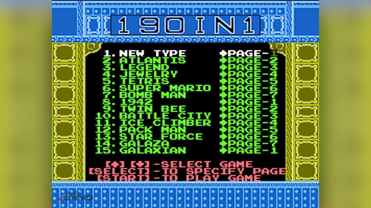 190-in-1 [Famicom] - Multicart Menu Music (PAL-Famiclone)