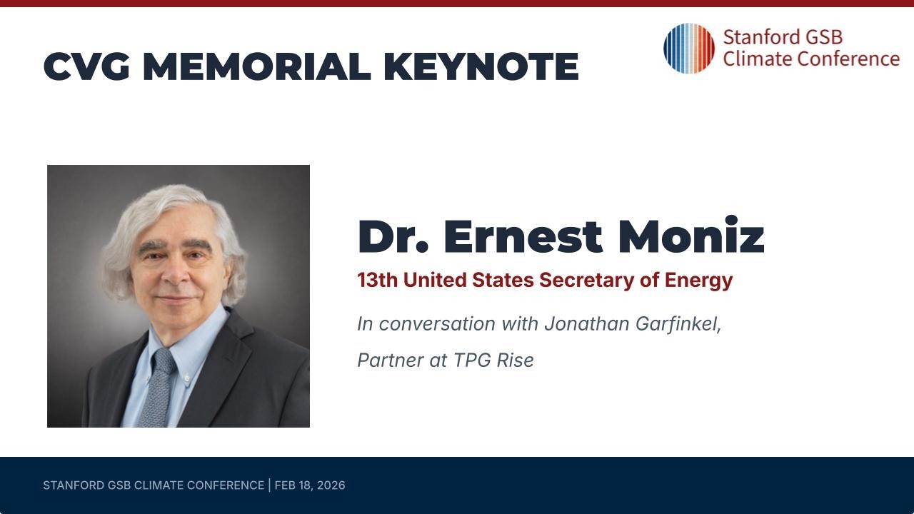 Dr. Ernest Moniz, Former U.S. Secretary of Energy