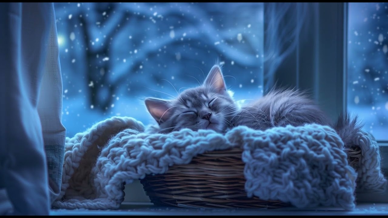 10 Hours of Cat Sleep Music 🎼 Tender Night Piano for Sleepy Companions | Mellow Cat Dreams