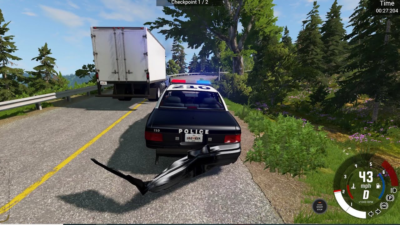 Xe Cảnh Sát | police car | #BeamNG Diver | #gameplay #fygaming