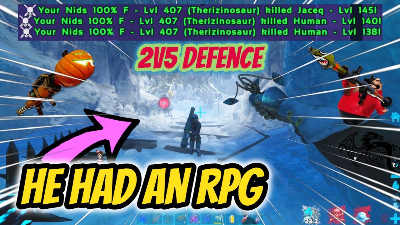 2v5 Defence For Our Island Ice Cave | I Was In The Enemies Call | Part 2 (ARK/PVP/PC) (Small Tribes)