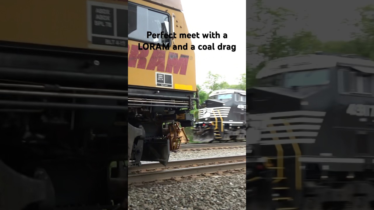 LORAM perfect meet #railfanning #railroad #train #norfolksouthern #loram