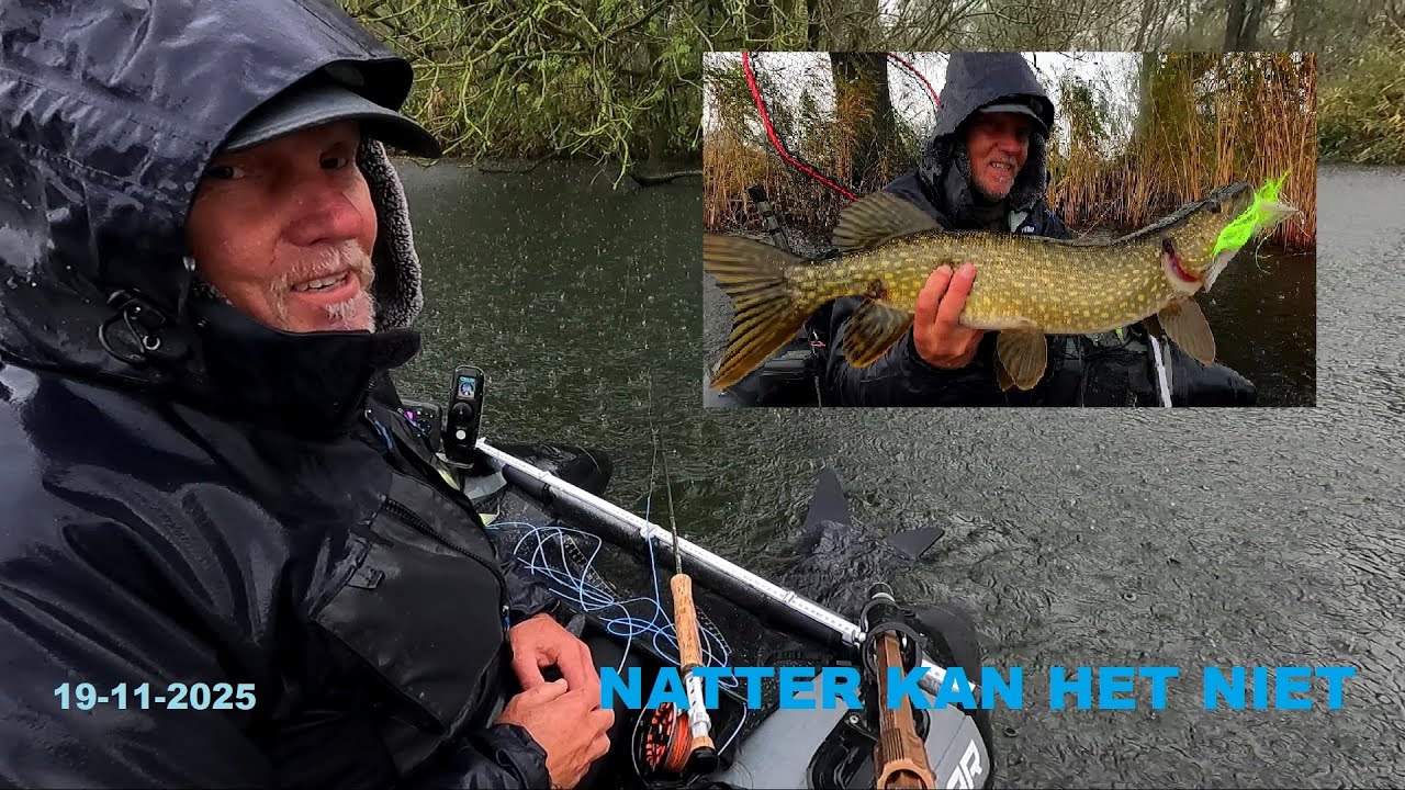 19 11 2025 IT CAN'T BE MUCH WETTER, but there are plenty of pike on the fly rod with the PUNKSTRE...