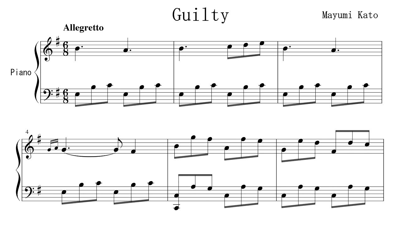 “Guilty” by Mayumi Kato -  Paul Barton, FEURICH 218 piano