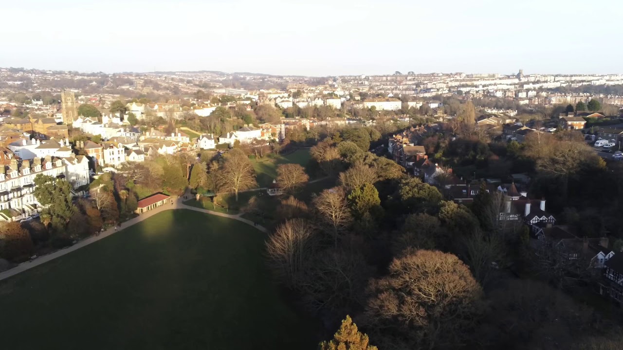 Alexandra park Hastings, by drone.