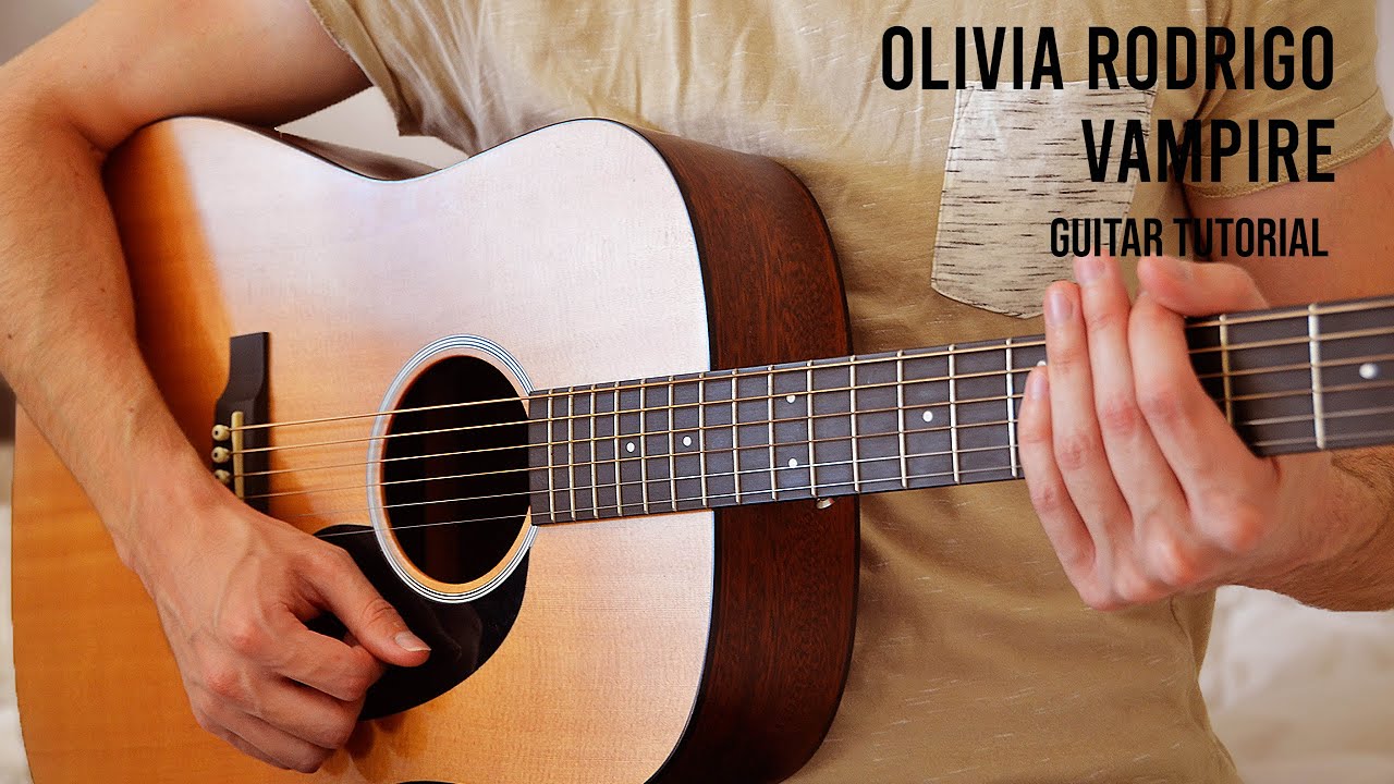 Olivia Rodrigo - vampire EASY Guitar Tutorial With Chords / Lyrics