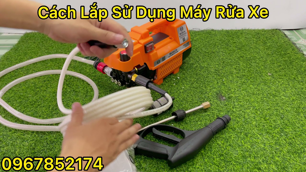 Cách Lắp Ráp Sửa Dụng Máy Rửa Xe Công Suất Lớn, Mini Gia Đình, Cấp Nước Xịt Rửa Hotline: 0967852174