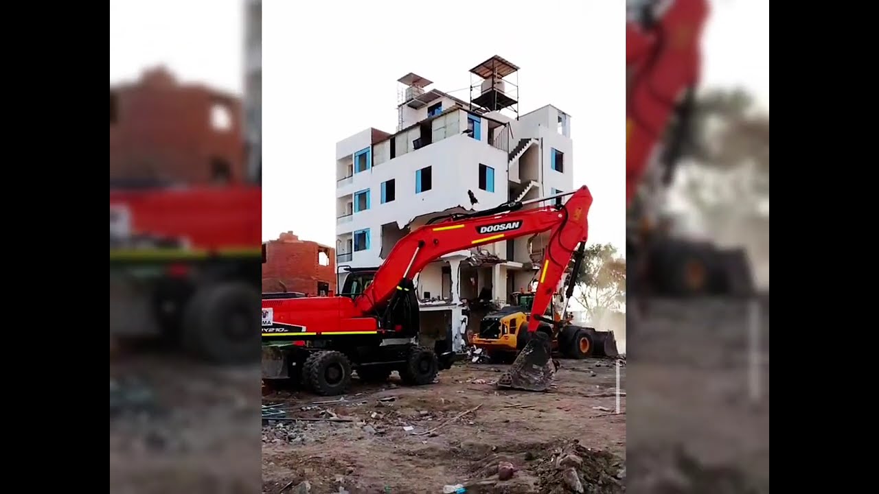 Así derrumbaron edificio en que vivían venezolanos en Lima