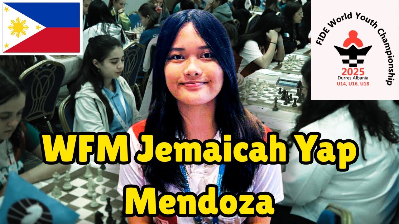 Laban PILIPINAS! WFM Jemaicah Mendoza Girls U-14 | FIDE World Youth Chess Championship 2025 Round 3