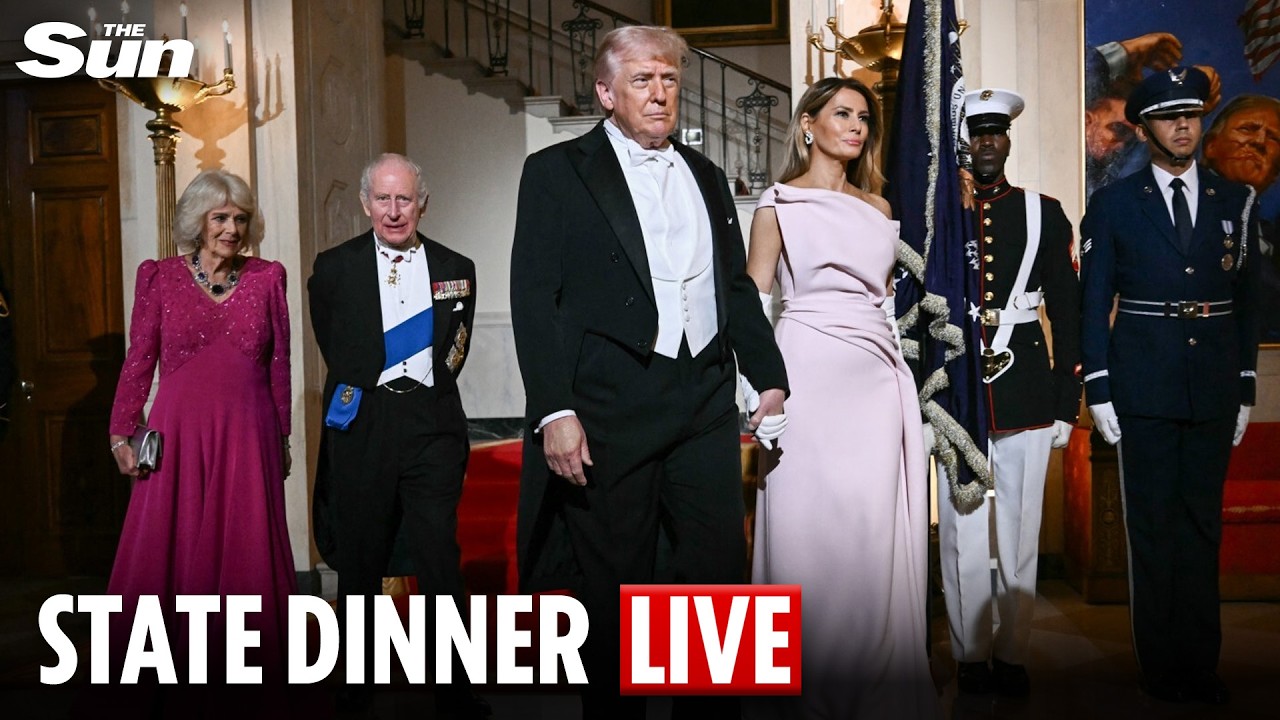 LIVE: President Trump hosts State Dinner for King Charles and Queen Camilla at the White House