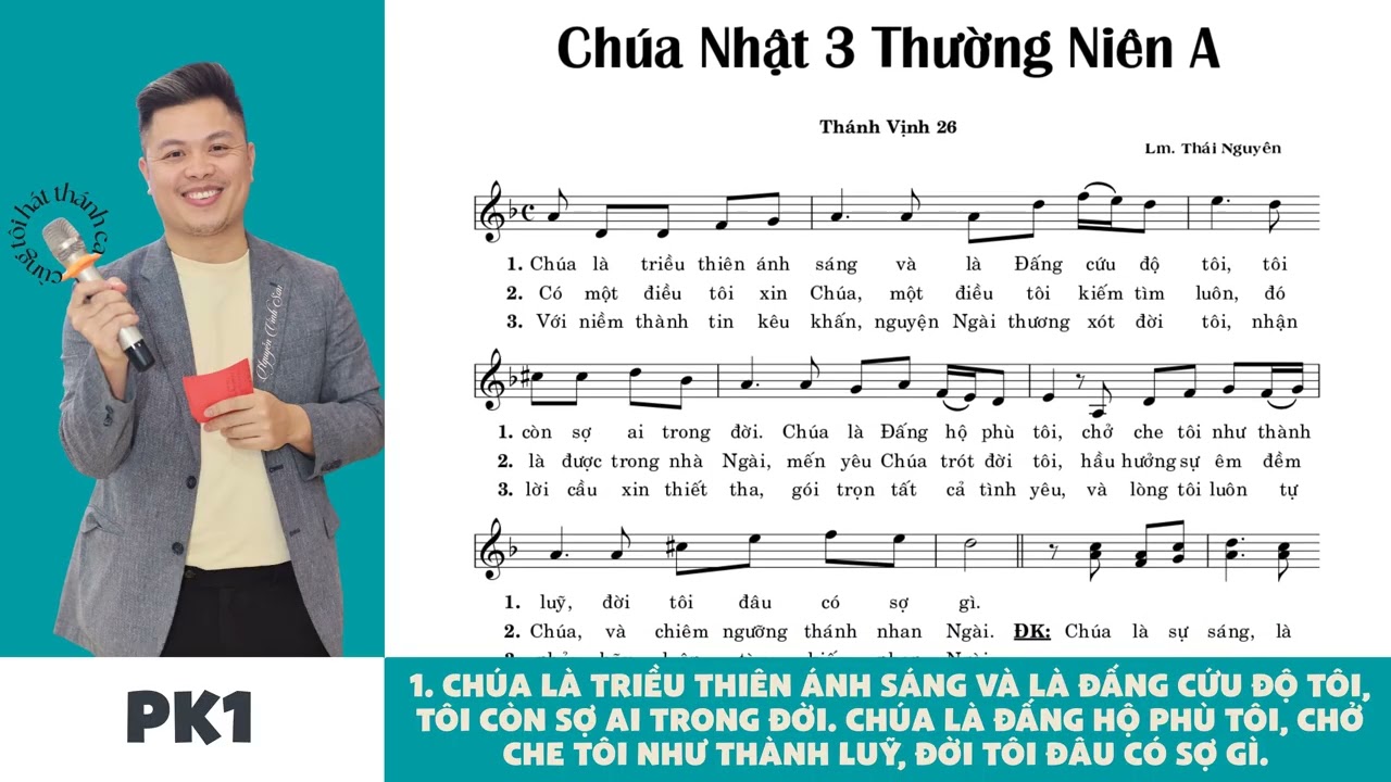 Đáp Ca - Alleluia - Thánh Vịnh 26 - Chúa Nhật 3 Thường Niên A - Lm. Thái Nguyên x Nguyễn Vinh Sơn