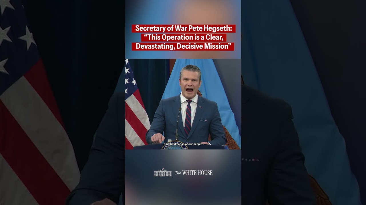 Secretary of War Pete Hegseth outlines Operation Epic Fury at the Pentagon. 🇺🇸