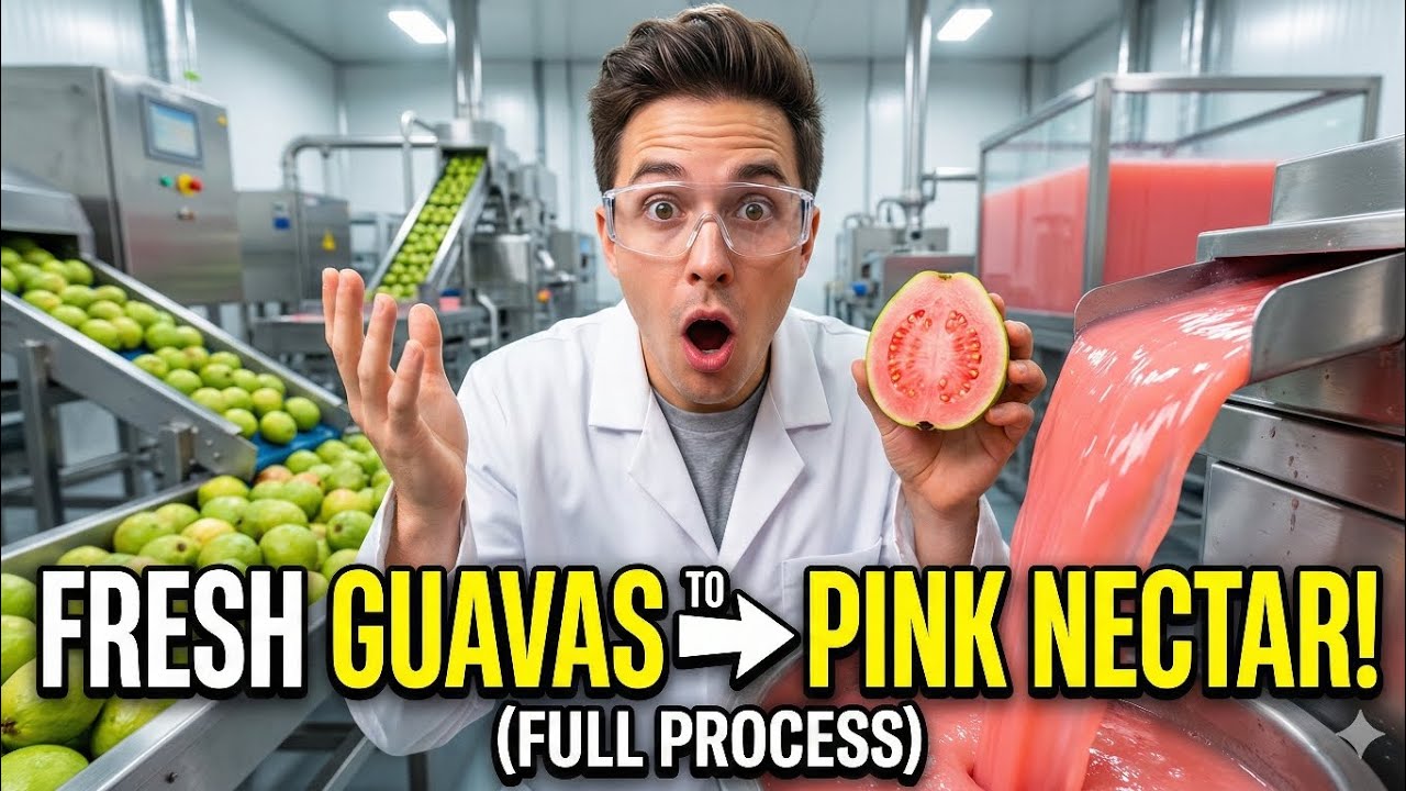 Inside a Modern Guava Factory: FromFresh Guavas to Pink Guava Nectar (FullProcess)