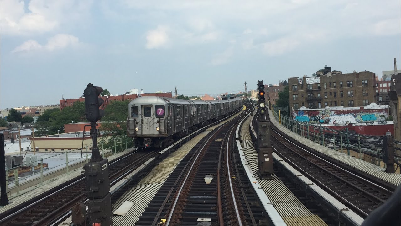 NYC Subway HD 60fps: R62A 7 Express Train Railfan Window Ride To Flushing-Main Street (5/27/16)