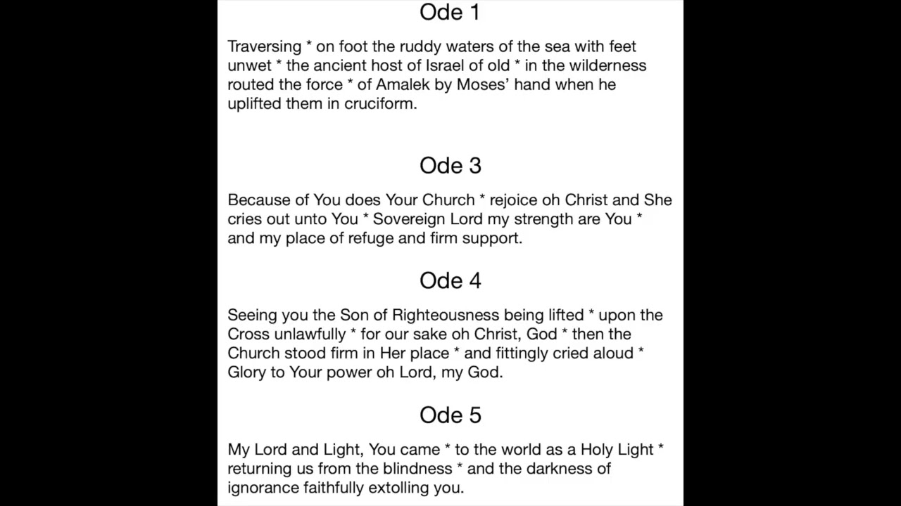 Katavasias of First Sunday of Lent   Mode 4 diatonic